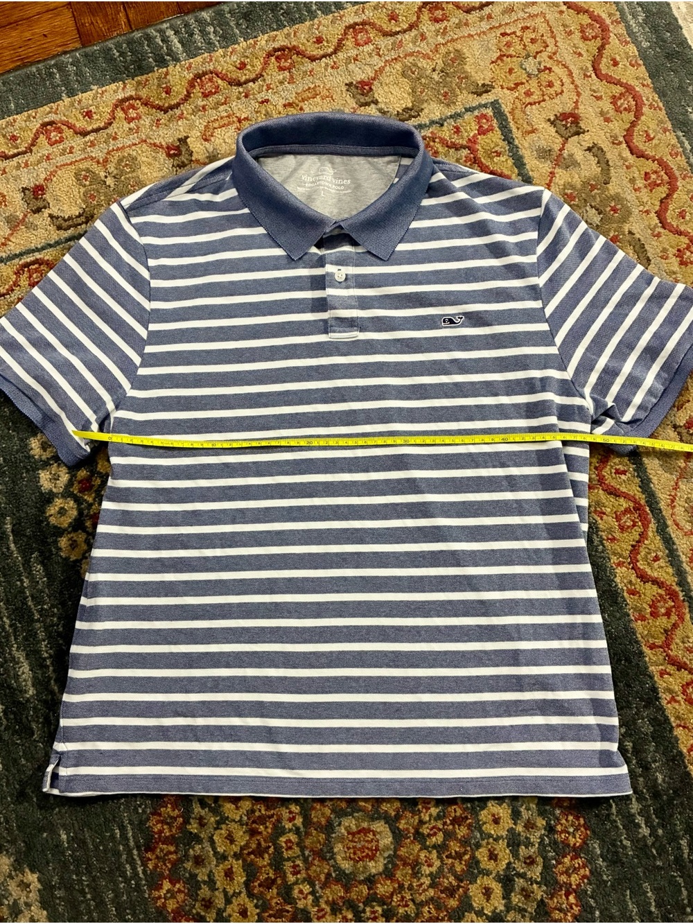 Vineyard Vines Boys' Navy & White Striped Polo- NWOT